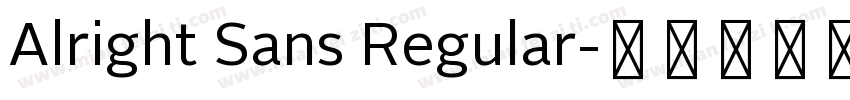 Alright Sans Regular字体转换